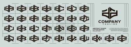 Lujo abstracto minúscula D DD logo vector conjunto