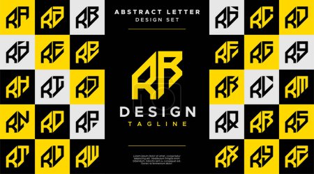 Simple résumé commercial lettre R RR logo design set