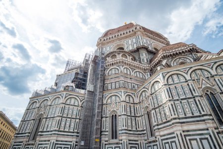 Photo for Detail of Florence Duomo Cathedral. Basilica di Santa Maria del Fiore or Basilica of Saint Mary of the Flower in Florence, Italy - Royalty Free Image