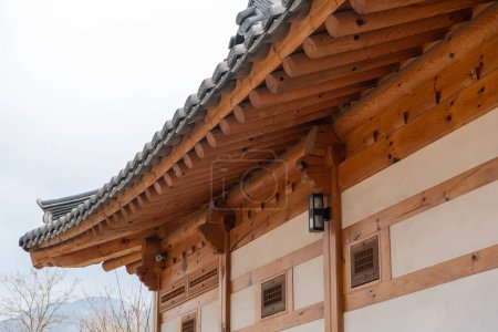 Eunpyeong Hanok Village, the largest neo-hanok residential complex in the capital area which surrounded by hills and mountains in Seoul, South Korea