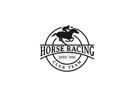 Illustration for Horse Racing Logo Great for any related Company theme. - Royalty Free Image