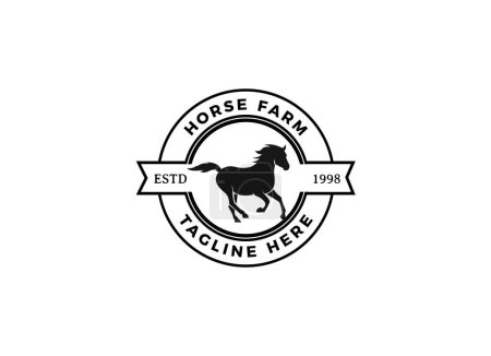 Illustration for Horse Racing Logo Great for any related Company theme. - Royalty Free Image