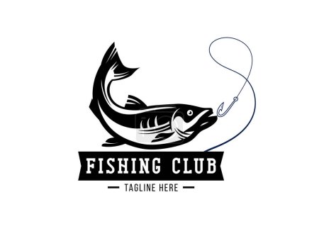 Ilustración de Ilustración de plantilla de diseño de logotipo de pesca. Pesca deportiva Logo - Imagen libre de derechos