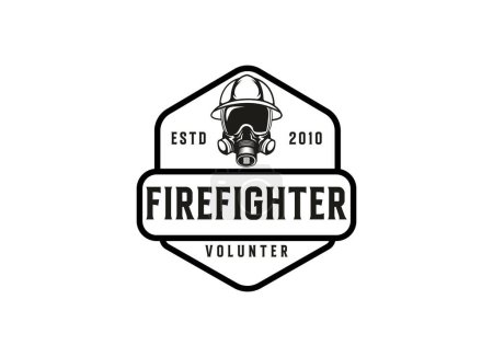 Téléchargez les illustrations : Fire department logos, modern and vintage style logo - en licence libre de droit
