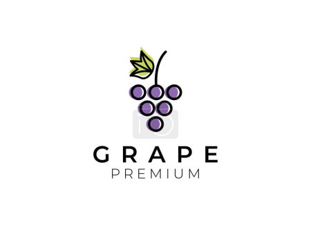 Illustration for Grape logo design template. - Royalty Free Image