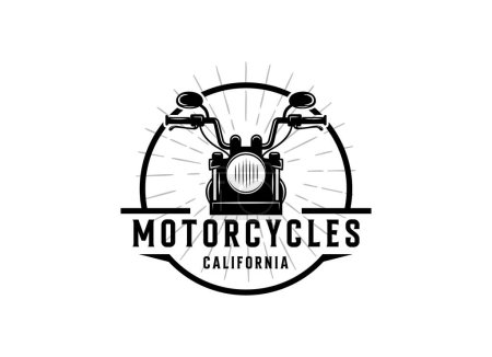 Téléchargez les illustrations : American Motorcycle Club Logo Design vectoriel isolé. Ensemble de modèle de logo prêt à l'emploi vecteur isolé - en licence libre de droit