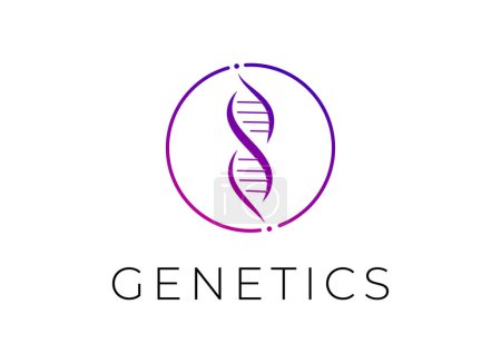 DNA logo design template icon for science technology
