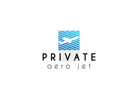 Sky aviation jet privé logo design. Logo d'avion minimaliste pour la compagnie aérienne