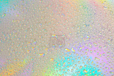 Photo for Blurred defocused abstract iridescent foil wallpaper texture. Holographic soft pastel colors backdrop. Trendy creative gradient. Colorful rainbow gradient poster, banner background. Minimal liquid owerflow, unicorn aesthetic concept. - Royalty Free Image