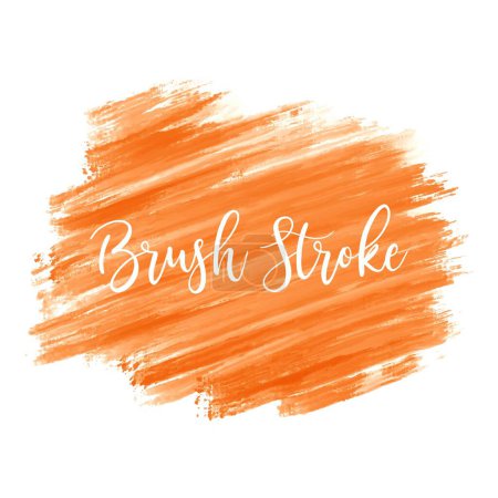 Illustration for Orange brush stroke watercolor design - Royalty Free Image
