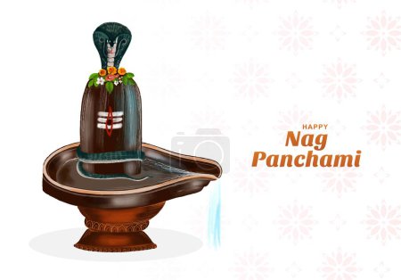 Téléchargez les illustrations : Hindu festival happy nag panchami celebration background - en licence libre de droit