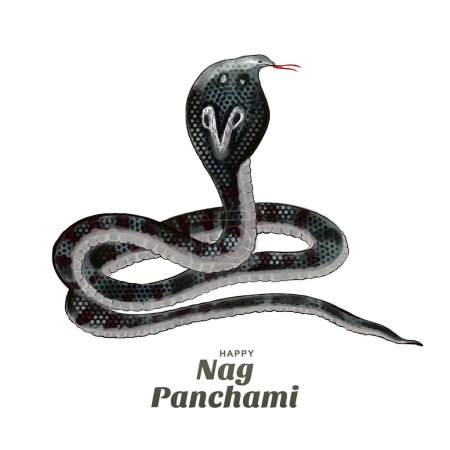Téléchargez les illustrations : Naag panchami indian festival card background - en licence libre de droit