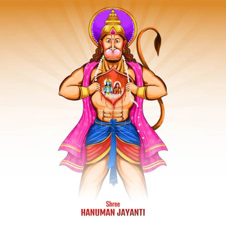 Hanuman jayanti festival of india celebration background