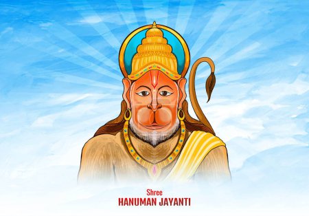 Hanuman jayanti festival of india celebration card background
