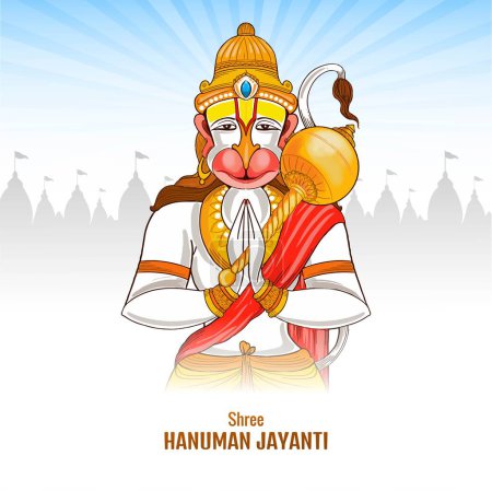 Hanuman jayanti celebration greeting card background
