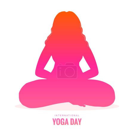 Frau macht Asana für internationalen Yoga-Tag