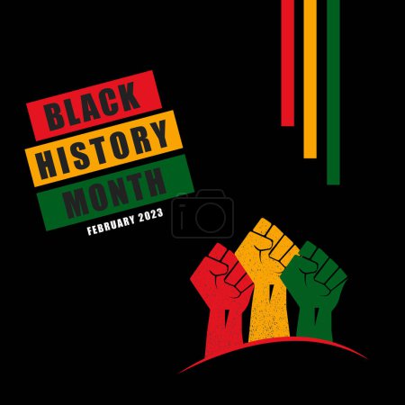 Photo for Black history month celebrate. vector illustration design graphic Black history month 2024, 2025 background - Royalty Free Image