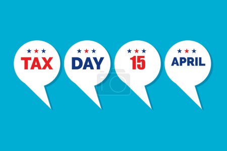 Photo for Tax day concept Background USA Tax Day Reminder Concept Background, Tax Day 2024, Tax 2024, tax day illustration, poster, card, Template - Royalty Free Image