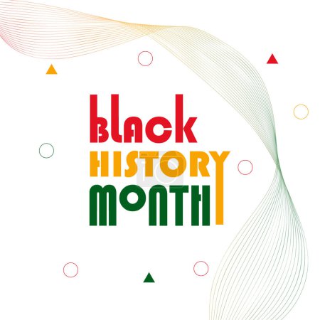 Photo for Black history month African American history celebration, social media post, post design, banner, card, poster - Royalty Free Image