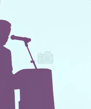 Photo for Business person is giving a public speech - Royalty Free Image
