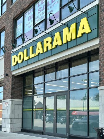 Photo for Clarington, canada - september 07 2023: the sign of dollarama chain store selling all sorts of products for very low prices - Royalty Free Image