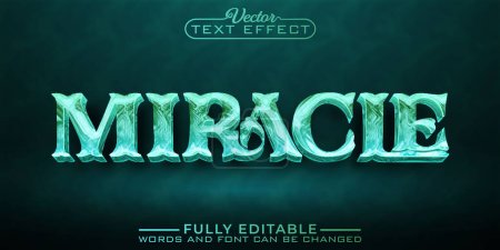 Luxus Elegante Miracle Vector Editable Text Effect Template