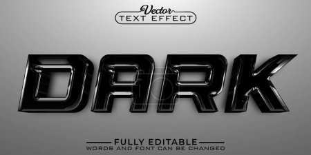 Black Dark Vector Editable Text Effect Template