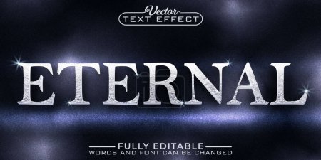 Téléchargez les illustrations : Shiny Eternal Vector Editable Text Effect Template - en licence libre de droit