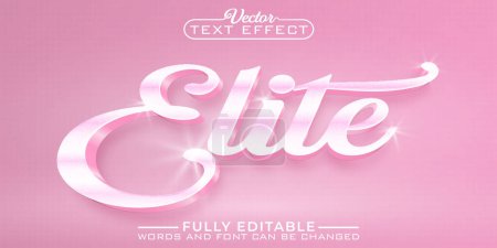 Illustration for Rose Elite Luxury Elegnt Vector Editable Text Effect Template - Royalty Free Image
