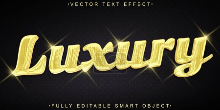 Illustration for Golden Glitter Luxury Vector Fully Editable Smart Object Text Ef - Royalty Free Image