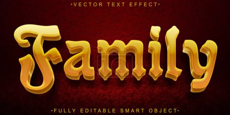 Téléchargez les illustrations : Golden Historic Family Vector Entièrement modifiable Smart Object Texte E - en licence libre de droit