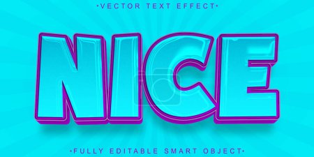 Cartoon Nice Vector Voll editierbarer Smart Object Text Effekt