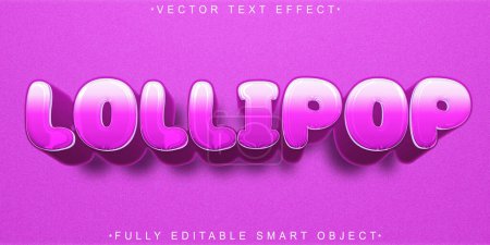 Illustration for Purple Cute Sweet Lollipop Vector Fully Editable Smart Object Te - Royalty Free Image