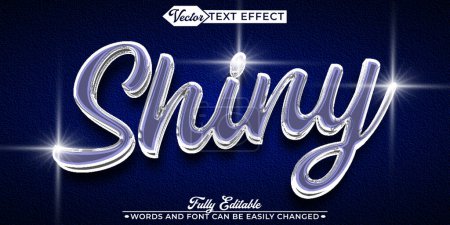 Illustration for Turquoise Shiny Vector Editable Text Effect Template - Royalty Free Image