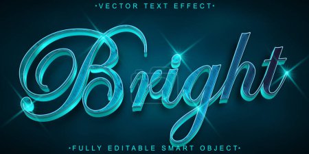 Illustration for Turquoise Shiny Bright Vector Fully Editable Smart Object Text E - Royalty Free Image
