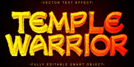 Historic Temple Warrior Vector Fully Editable Smart Object Text 
