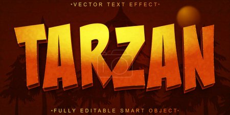 Cartoon Orange Survival Tarzan Vector Voll editierbares intelligentes Objekt