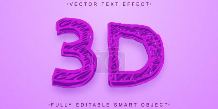 Illustration for Purple 3D Printer Filament Vector Fully Editable Smart Object Te - Royalty Free Image