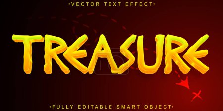 Golden Treasure Vector Voll editierbarer Smart Object Text Effekt