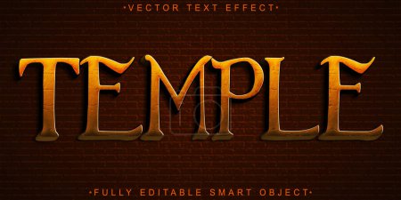 Historic Temple Vector Fully Editable Smart Object Text Effect