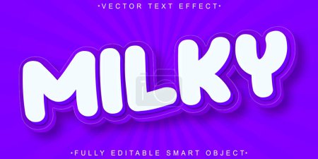 Cartoon Milky Vector Fully Editable Smart Object Text Effect