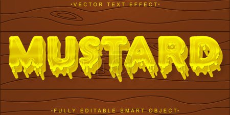 Cartoon Fluid Yellow Mustard Vector Objet intelligent entièrement modifiable 