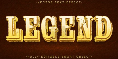 Mythos Legendenvektor Voll editierbarer Smart Object Text Effekt