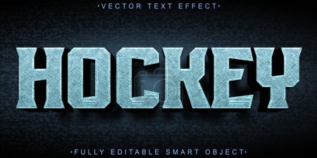 Hockey Vector Fully Editable Smart Object Text Effect
