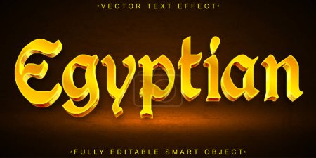 Golden Historic Egypt Vector Fully Editable Smart Object Text Ef