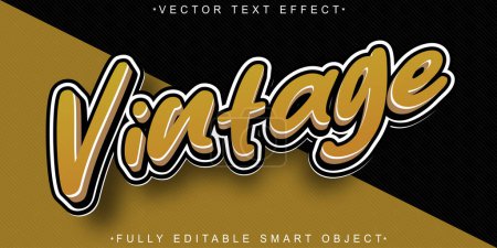 Brown Vintage Vector Fully Editable Smart Object Text Effect