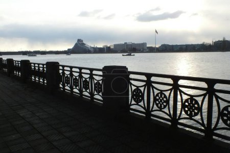 Photo for Autumn Daugava, view from the Riga embankment. - Royalty Free Image