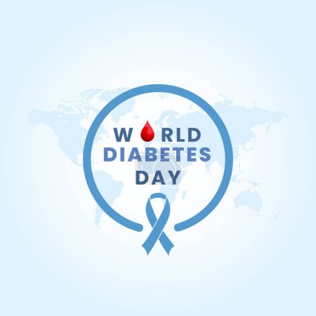 Foto de Día Mundial de la Diabetes Antecedentes Concepto Vector Ilustración - Imagen libre de derechos