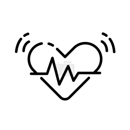 Foto de Icono de vector de frecuencia cardíaca. Pulso cardíaco, icono del electrocardiograma. Salud e ilustración sólida relacionada con la medicina. - Imagen libre de derechos