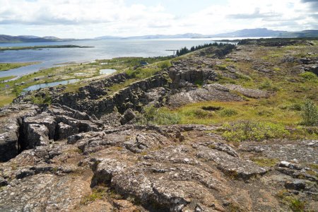 Photo for Continental divide in Thingvellir Iceland - Royalty Free Image